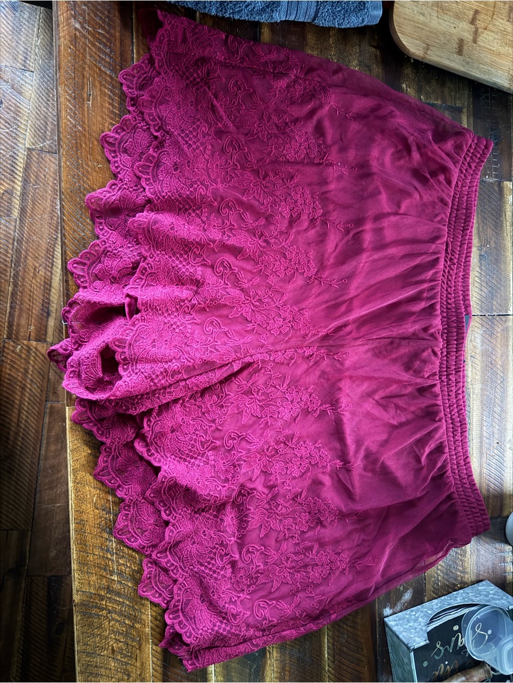 Scalloped Lace Mini Skirt